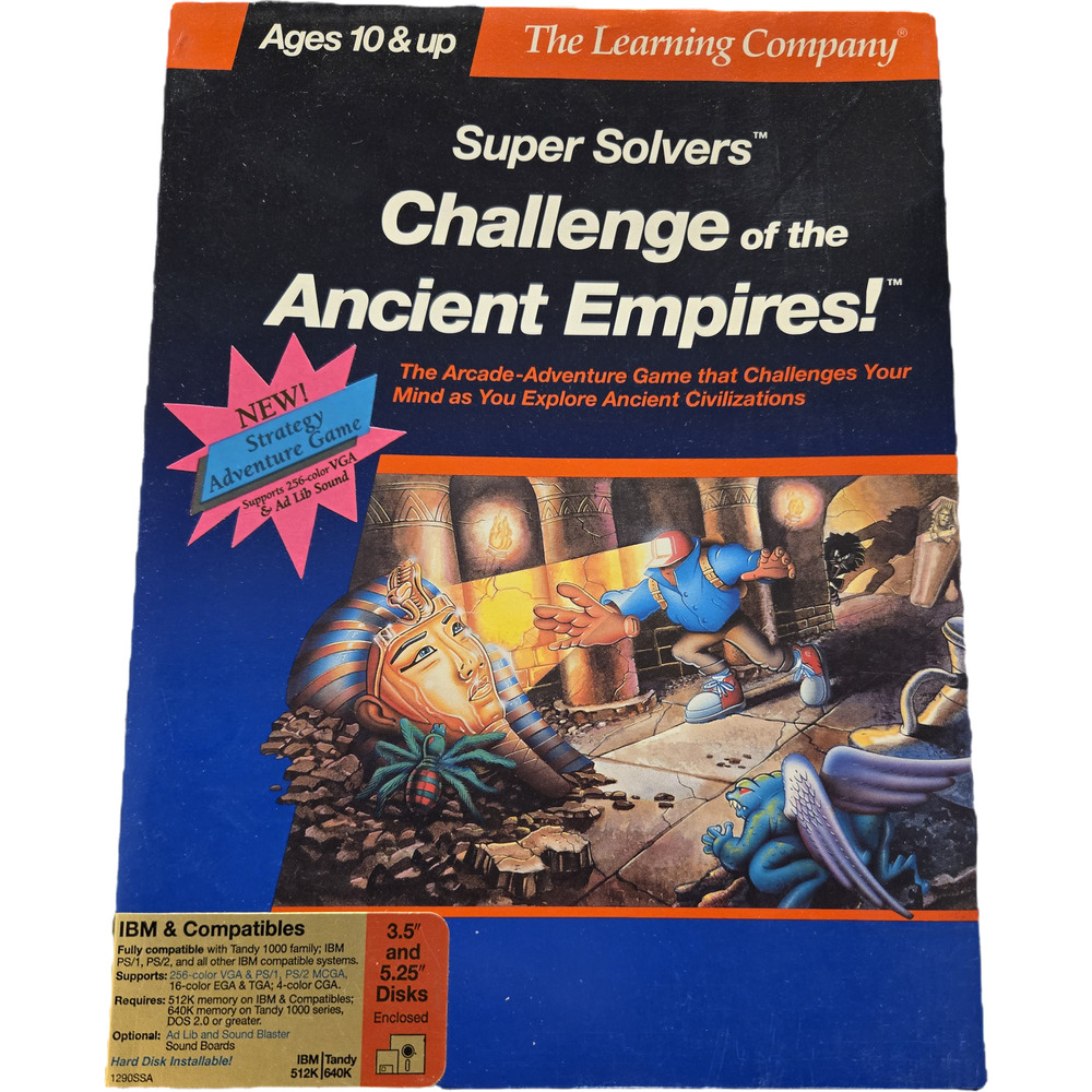 Super Solvers Challenge of the Ancient Empires! IBM Tandy Vintage PC Game 1990
